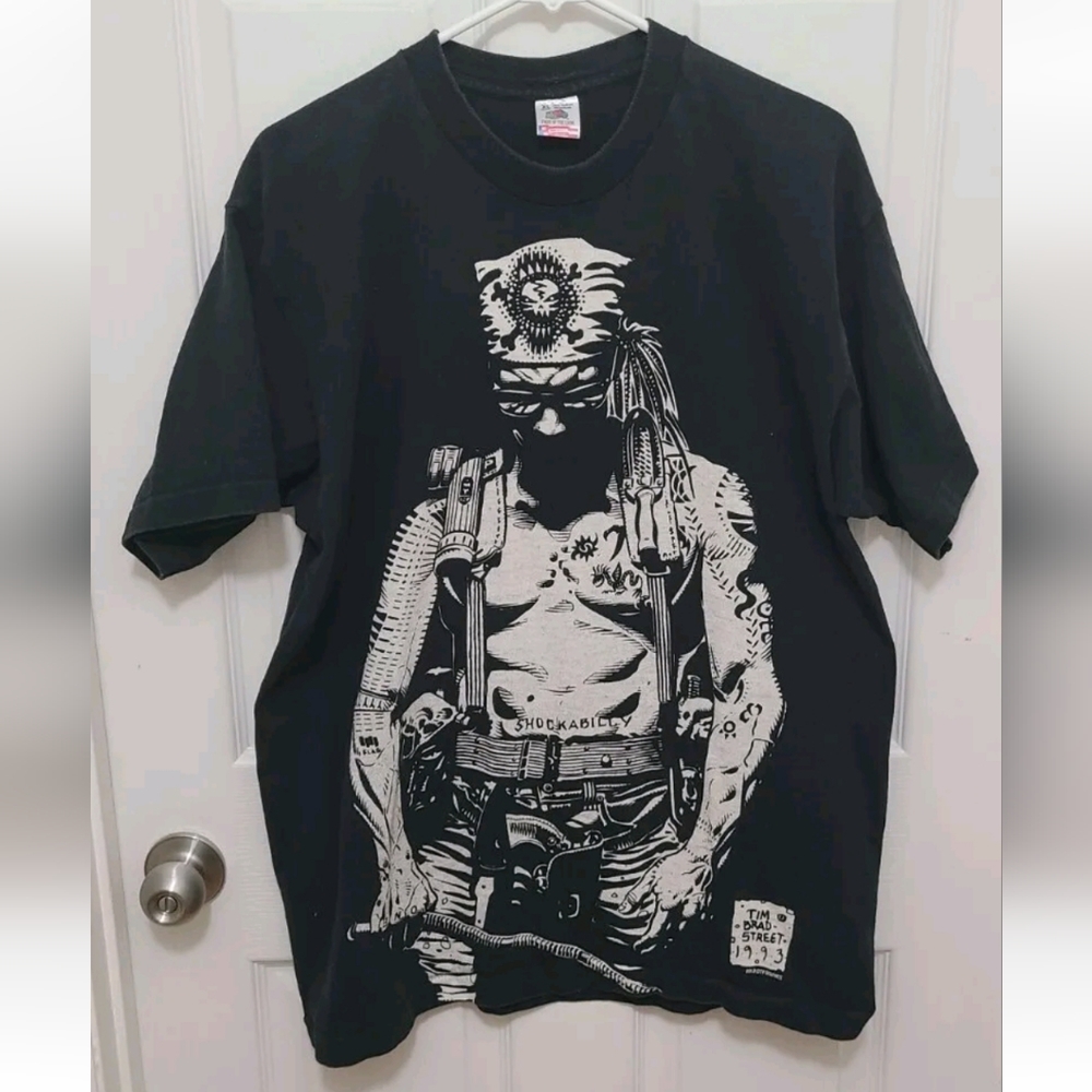 VERY RARE VTG Gallows Red Sky Diary T Shirt Tim Bradstreet AOP Size XL 1993